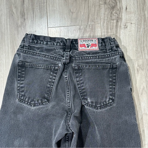 VINTAGE ROCKIES Black High Waist Relaxed Cowboy Western Tapered VTG Jeans 29 / 9 - Picture 10 of 12